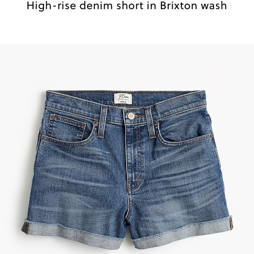 J Crew high rise shorts in Brixton wash Sz 26